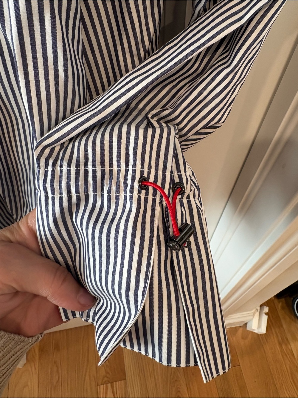 Bogner Navy and White Stripe Button-Up Shirt - Picture 4 of 5
